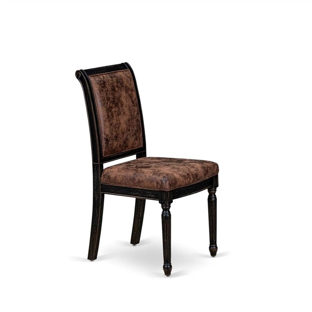 Black Acacia Wood Dining Chairs Set of 2 Z9865