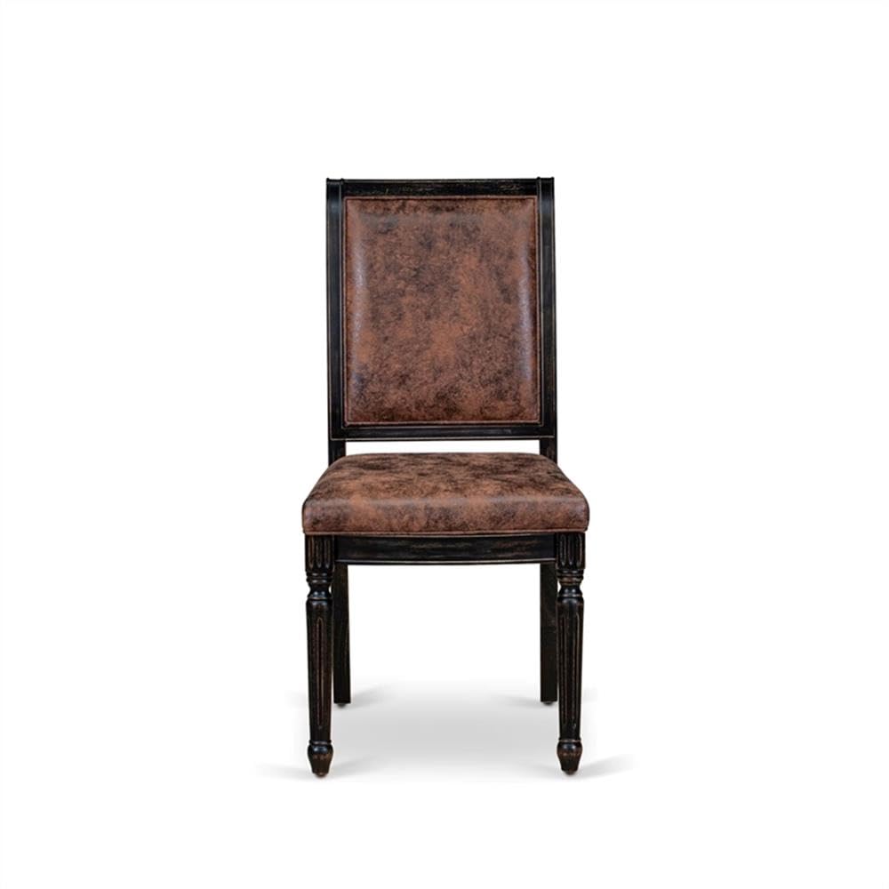 Black Acacia Wood Dining Chairs Set of 2 Z9865