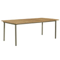 9 Piece Natural Wood and Grey Metal Outdoor Dining Set D787