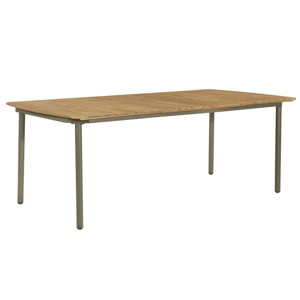 9 Piece Acacia Wood and Steel Outdoor Dining Set R16067