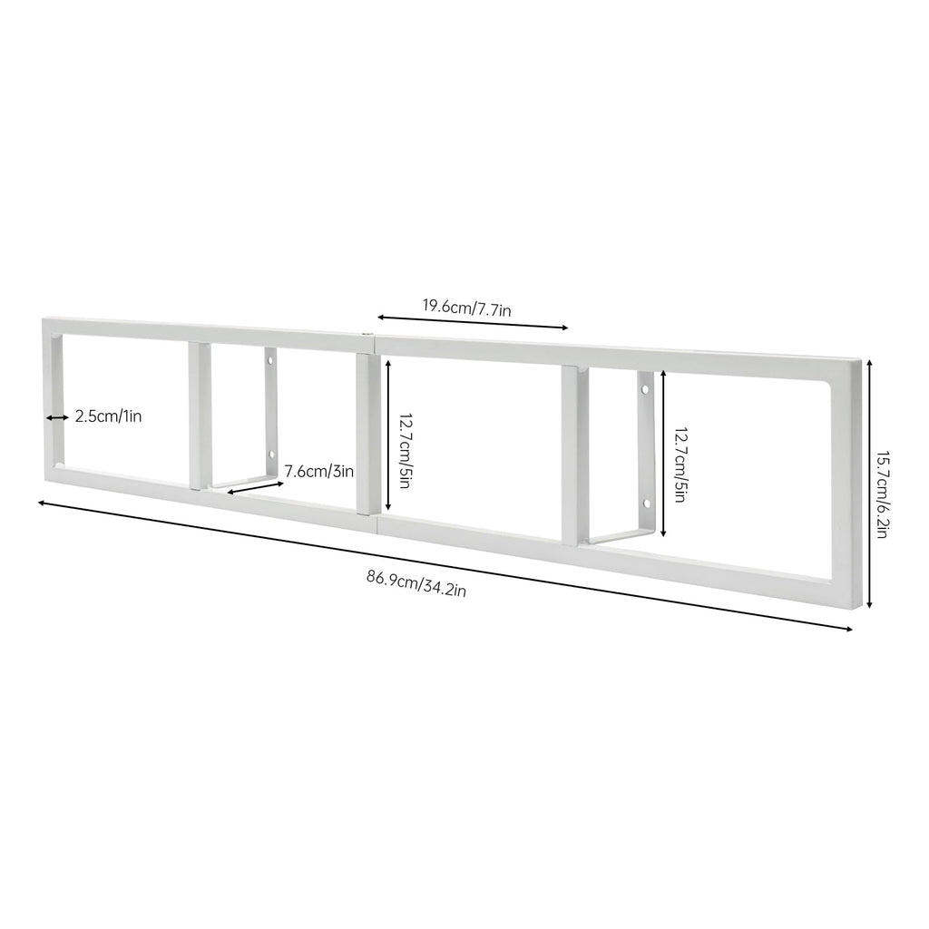 2 Pcs 34Inch White Wall Mount CD DVD Storage Shelf W66828