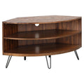 Brown Acacia Wood Corner Media Stand G451933