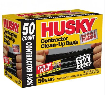 42 Gallon Heavy Duty Black Trash Bags Z430144