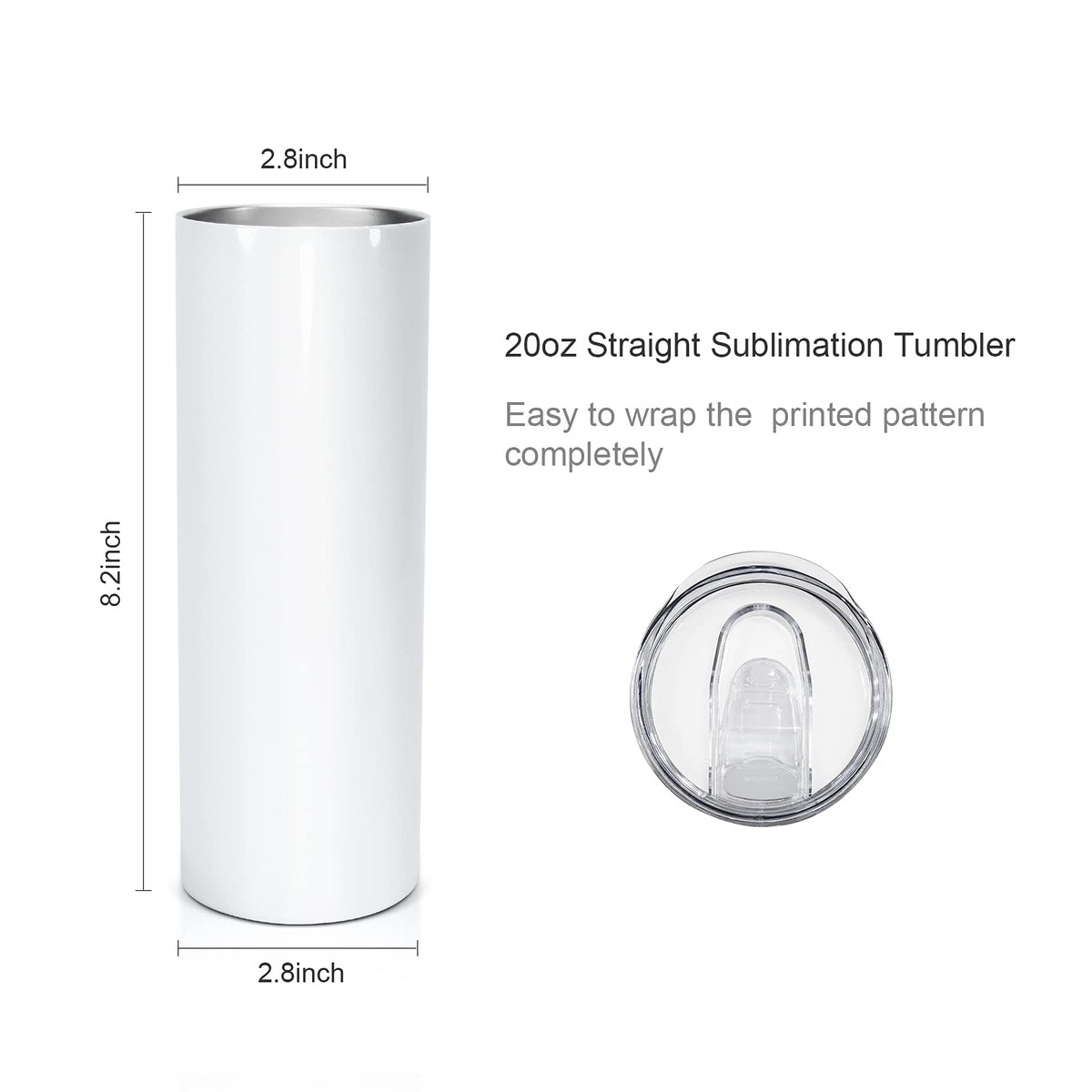 10 Pack 20 OZ Stainless Steel Insulated Tumblers with Straw Z9639