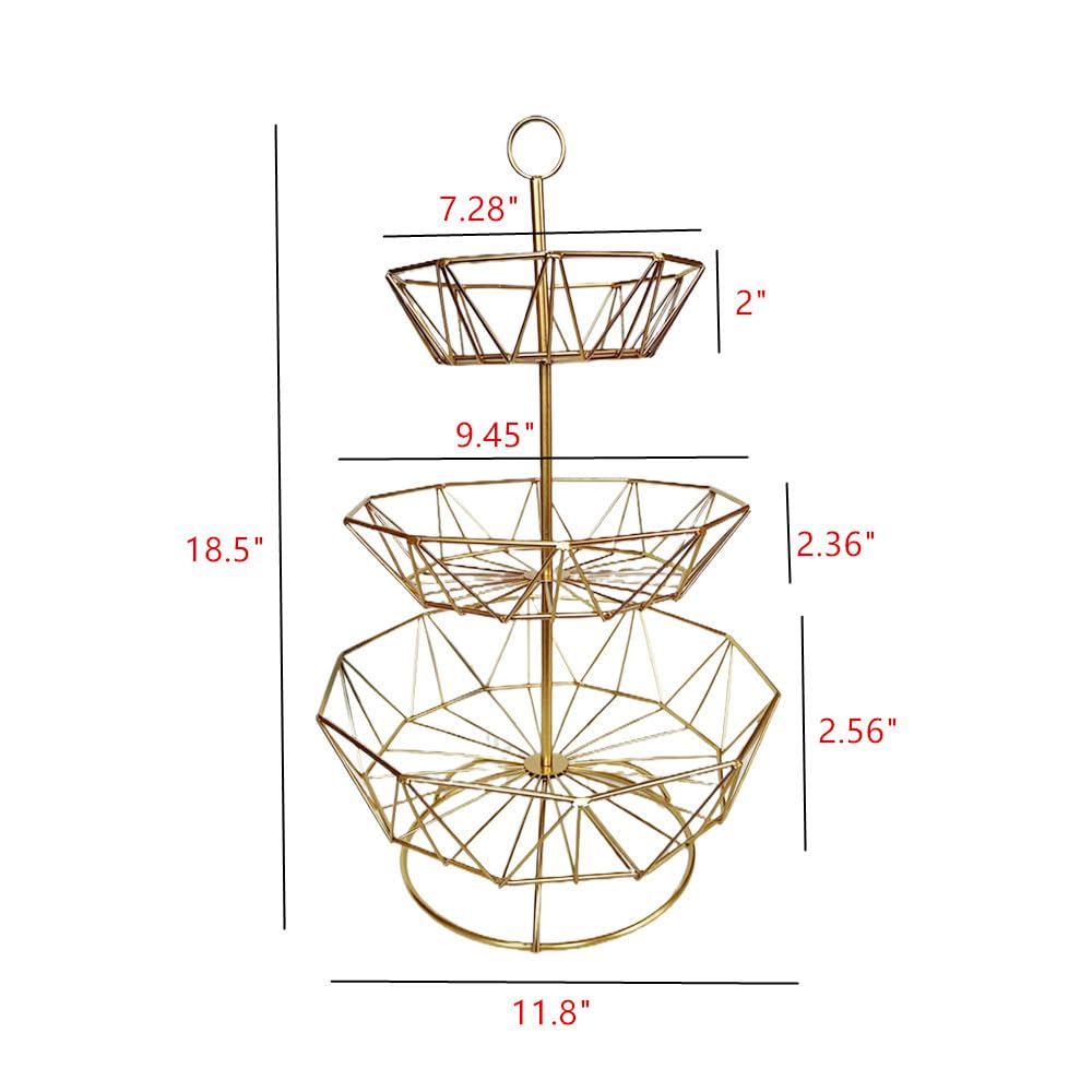 3 Tier Metal Wire Fruit Basket Stand N885327