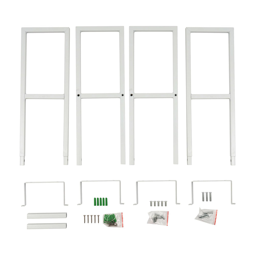 2 Pcs 34Inch White Wall Mount CD DVD Storage Shelf W66828