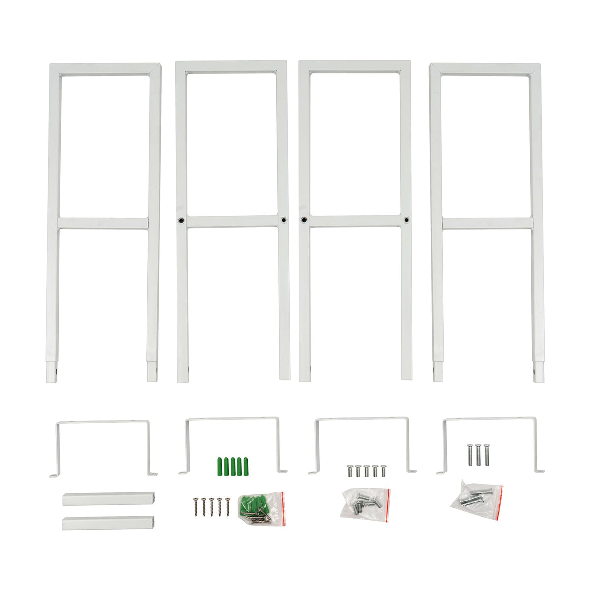 2 Pcs 34Inch White Wall Mount CD DVD Storage Shelf W66828