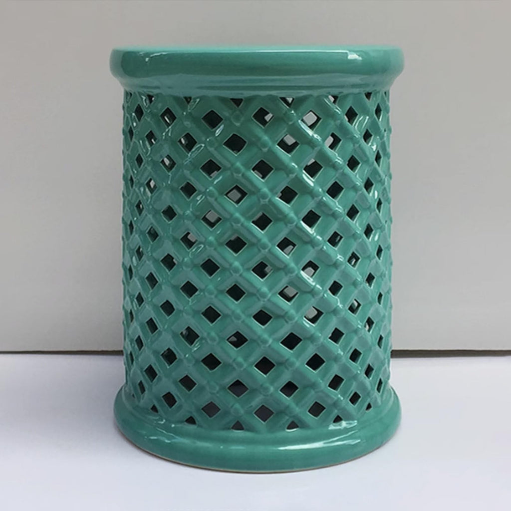 White Ceramic Decorative Garden Stool H680