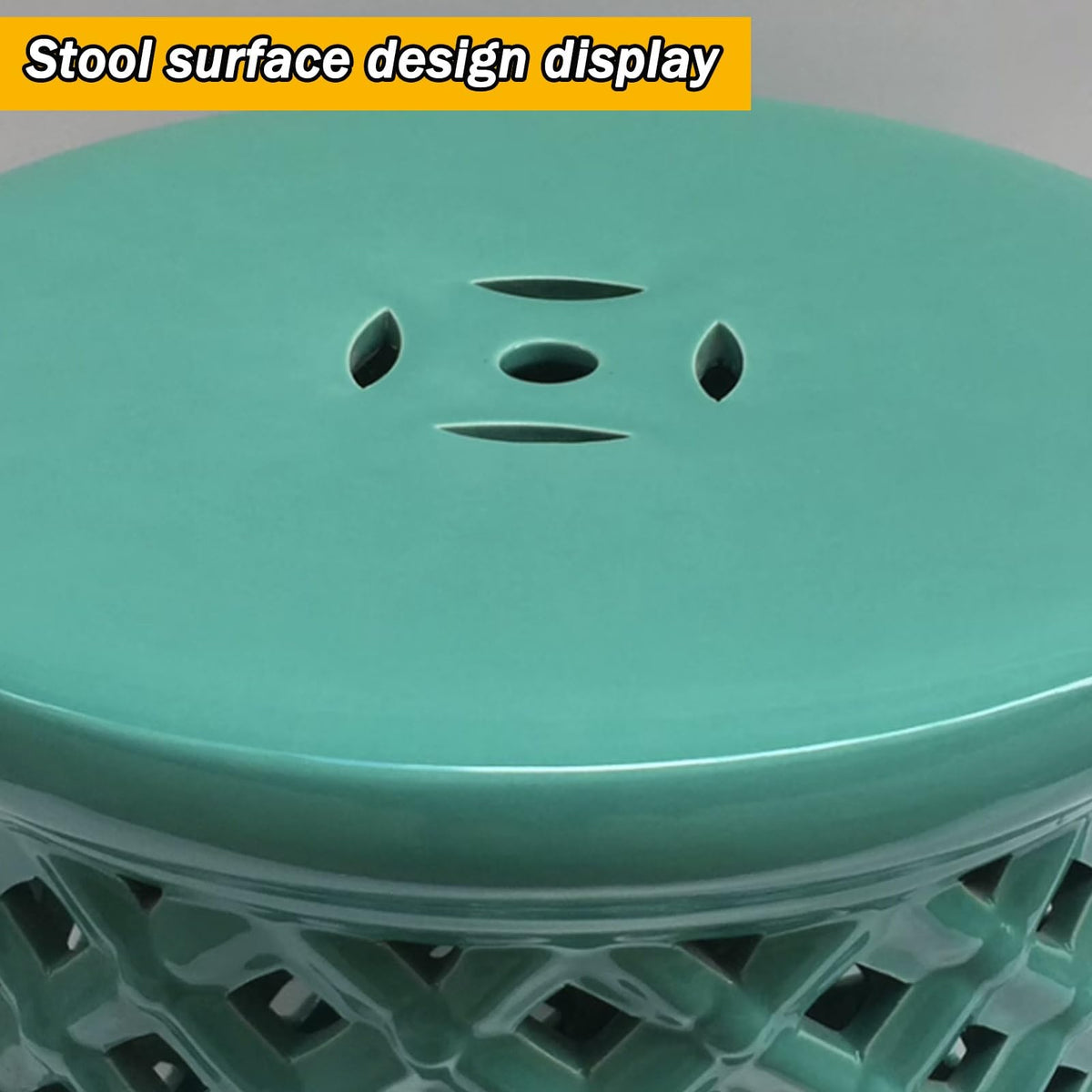 White Ceramic Decorative Garden Stool H680