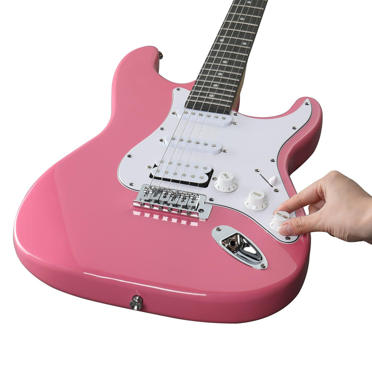 39 Inch Pink Electric Guitar Starter Kit with Amp B650871