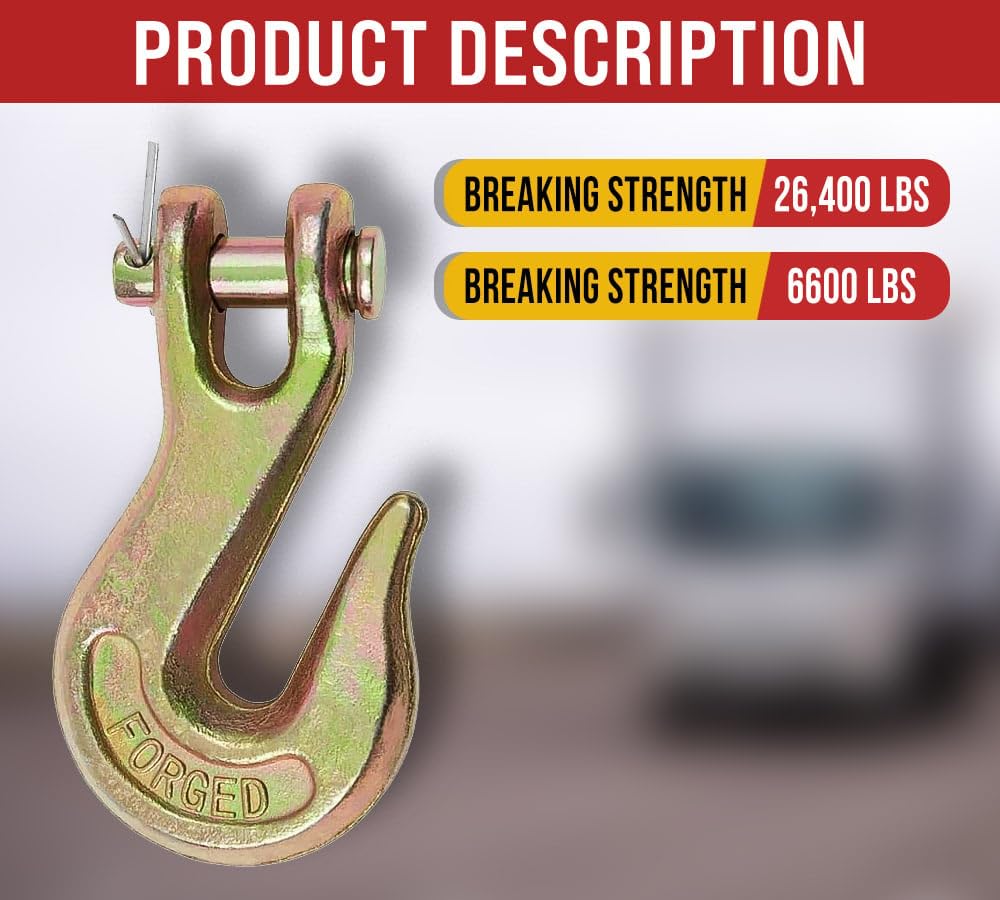 3/8" & 5/16" Grade 70 Clevis Grab Hooks 20 Pack S18398