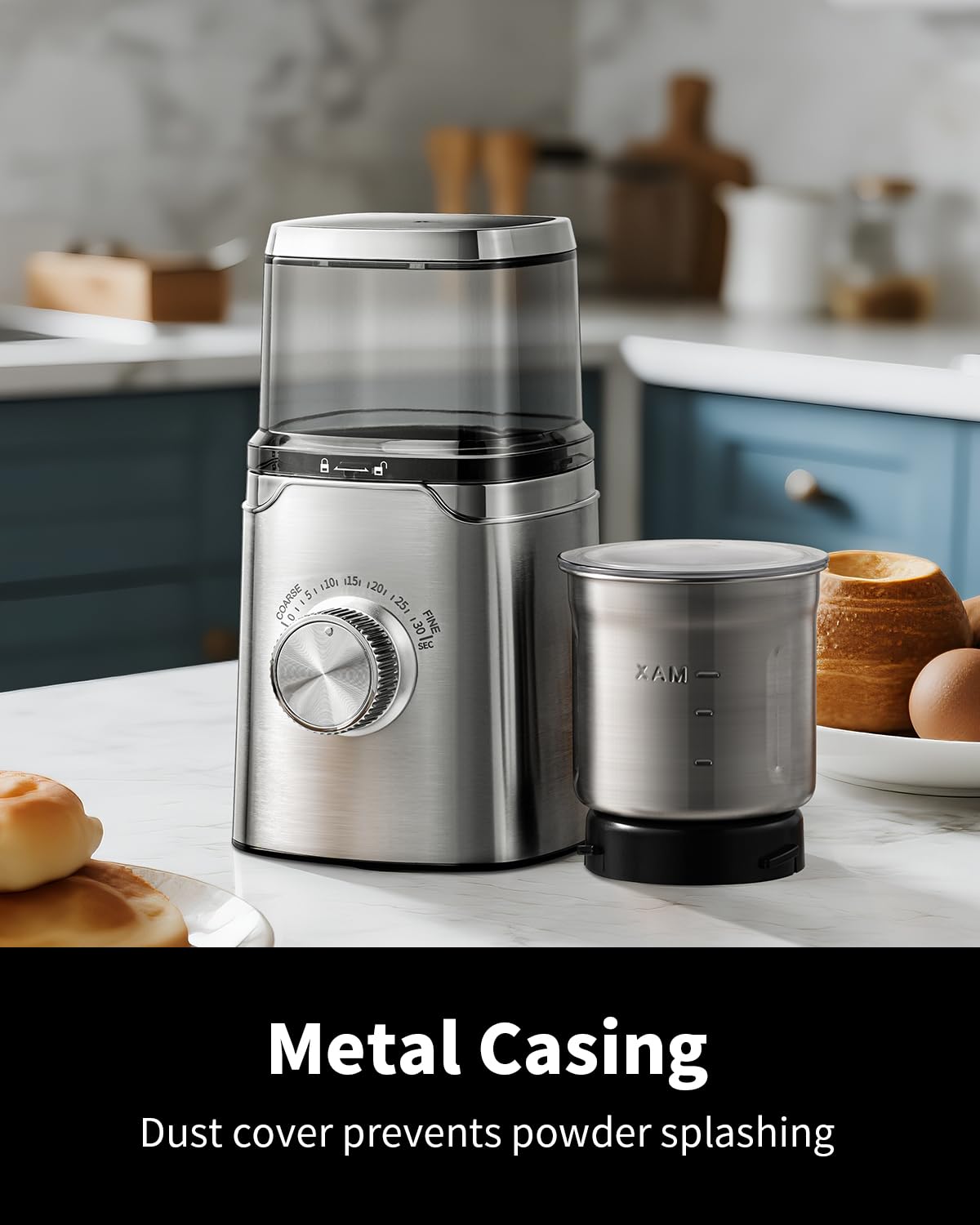 Electric Blade Coffee Grinder with Removable Stainless Steel Bowl A764
