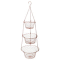 3 Tier Heavy Duty Wire Fruit and Vegetable Basket with Hooks B662240