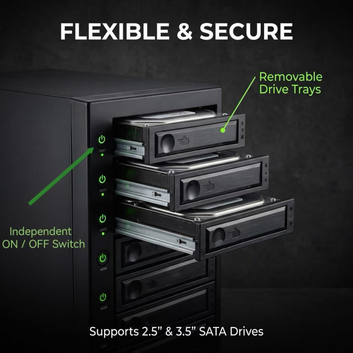 USB 4.0 40Gbps Type-C 8 Bay 2.5 Inch and 3.5 Inch SATA Hard Drive Enclosure O320