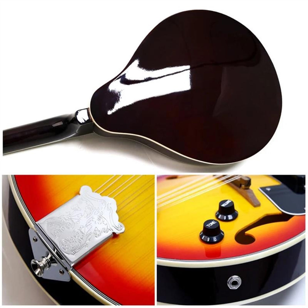 8 Strings Sunburst Mandolin Instrument M4484