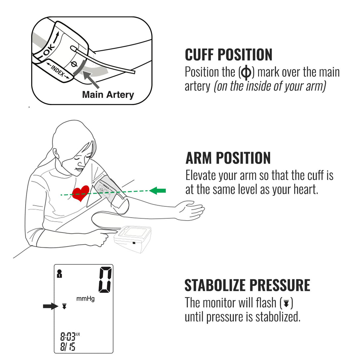 Digital Blood Pressure Monitor with Automatic Upper Arm Cuff L94137