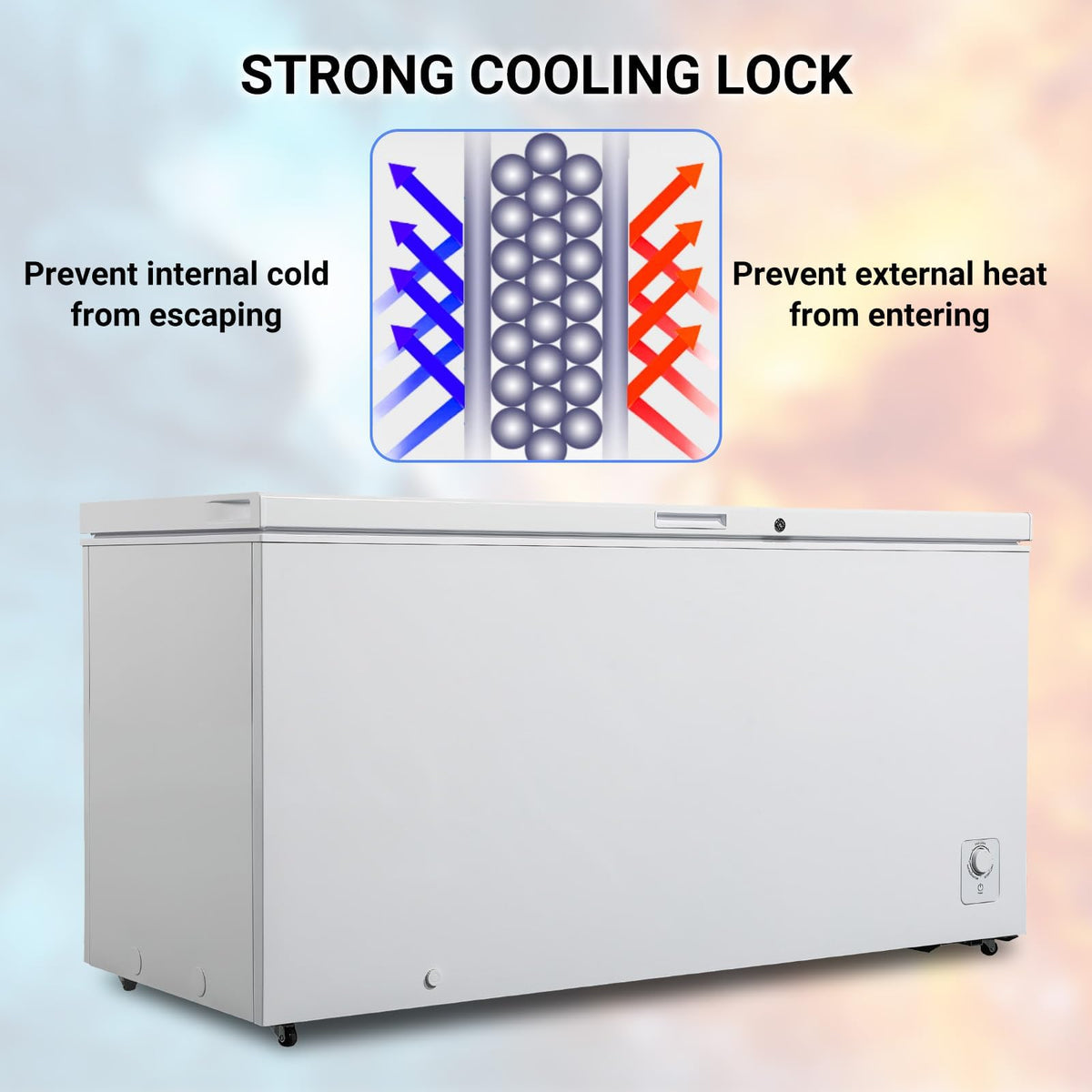 20 Cu. Ft White Chest Freezer with 2 Removable Basket D725