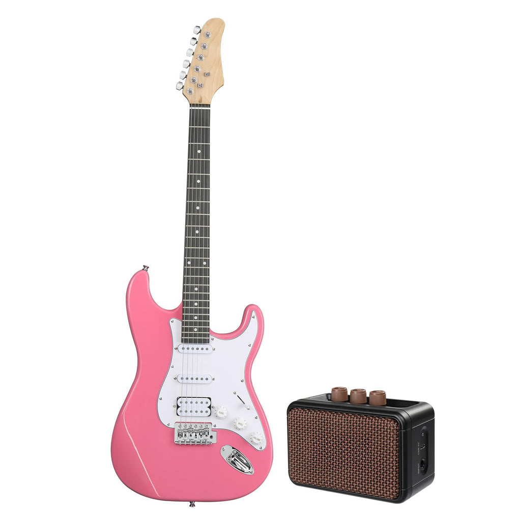 39 Inch Pink Electric Guitar Starter Kit with Amp B650871