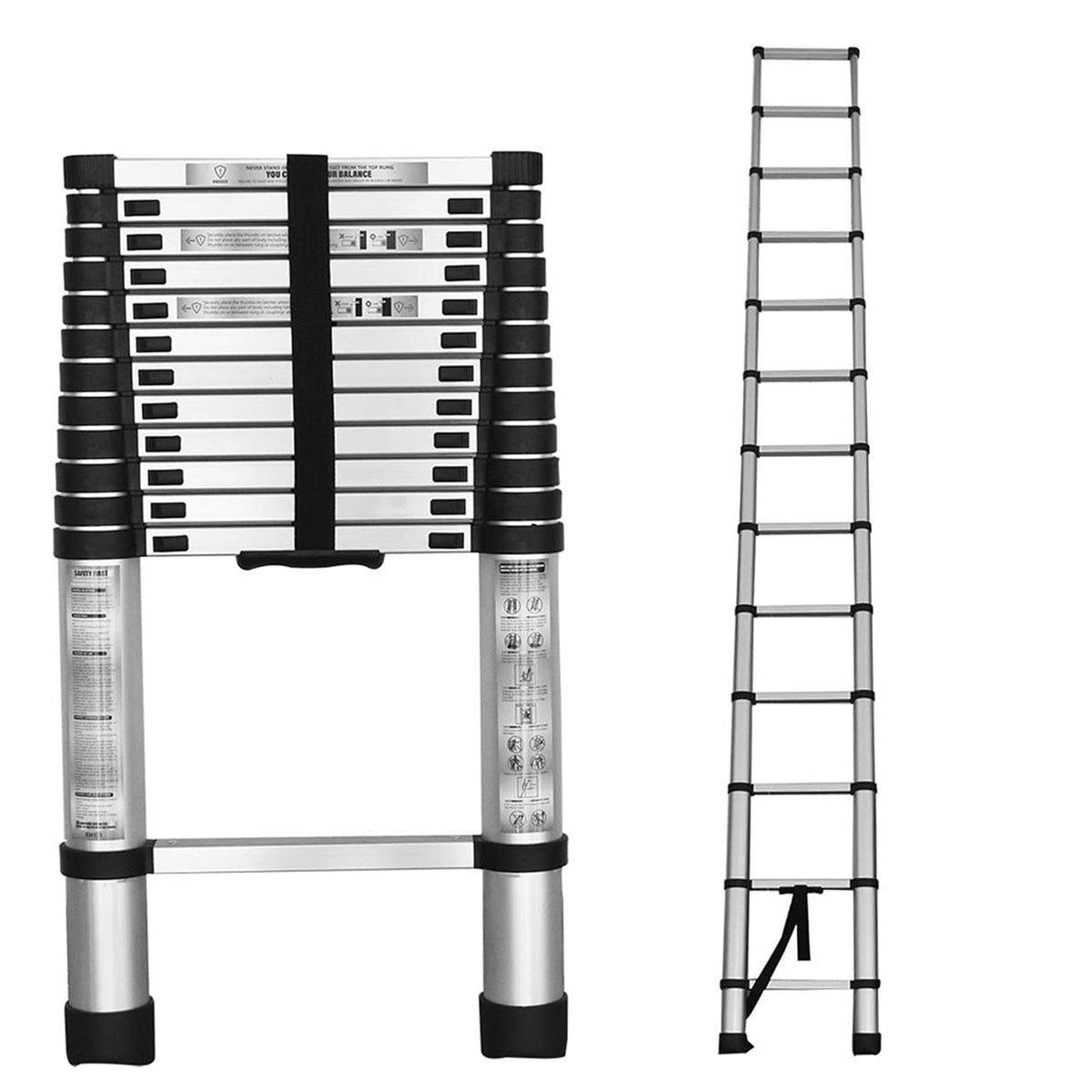 14.5FT Aluminum Telescoping Ladder 330LB Capacity Z506858