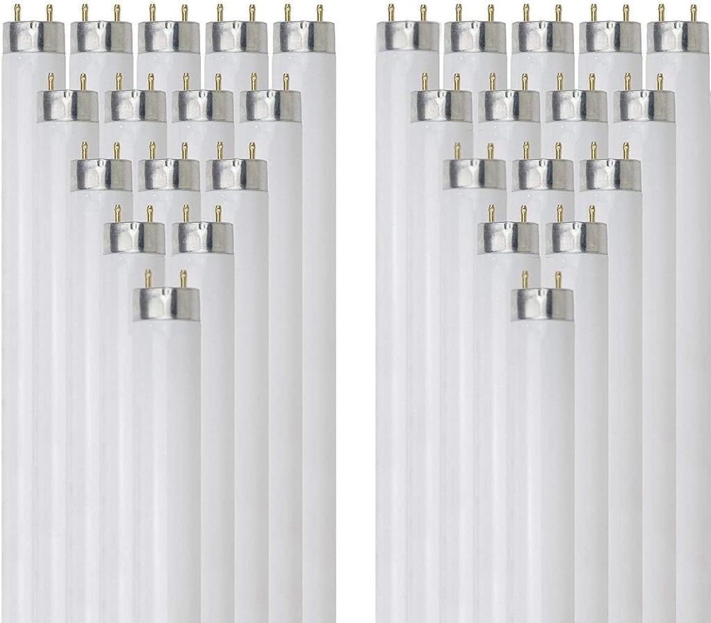 25W 2300 Lumen 3000K Soft White T8 Fluorescent Tube Light Bulb Pack of 30 U51366