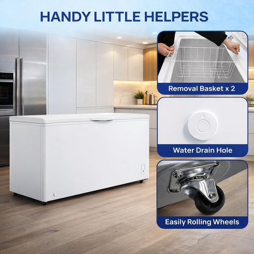 20 Cu. Ft White Chest Freezer with 2 Removable Basket D725