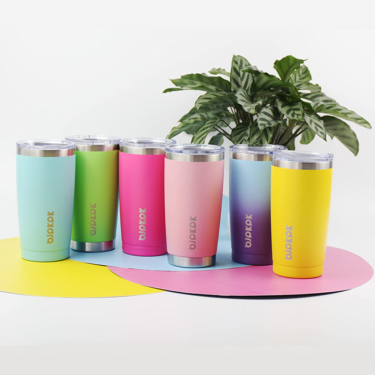 20oz Insulated Stainless Steel Tumbler with Lid & Straw R890883