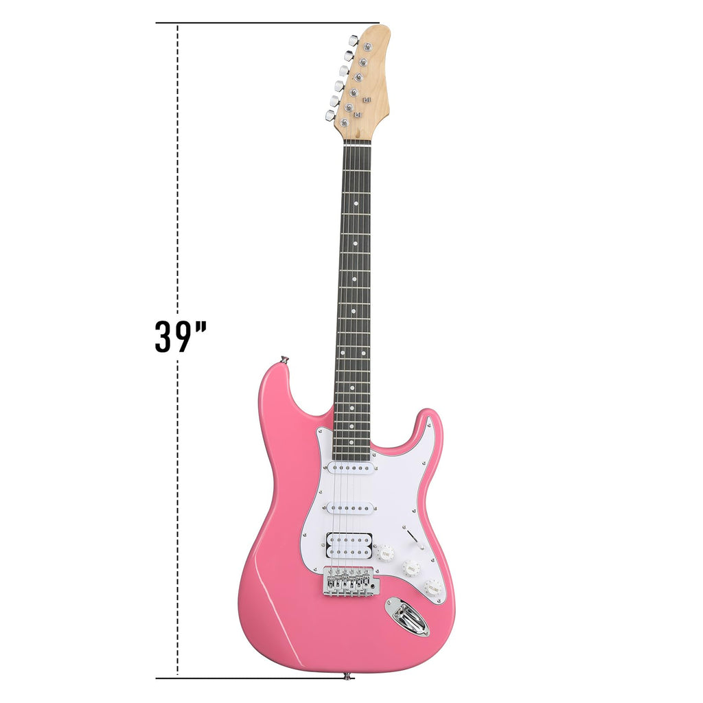 39 Inch Pink Electric Guitar Starter Kit with Amp B650871