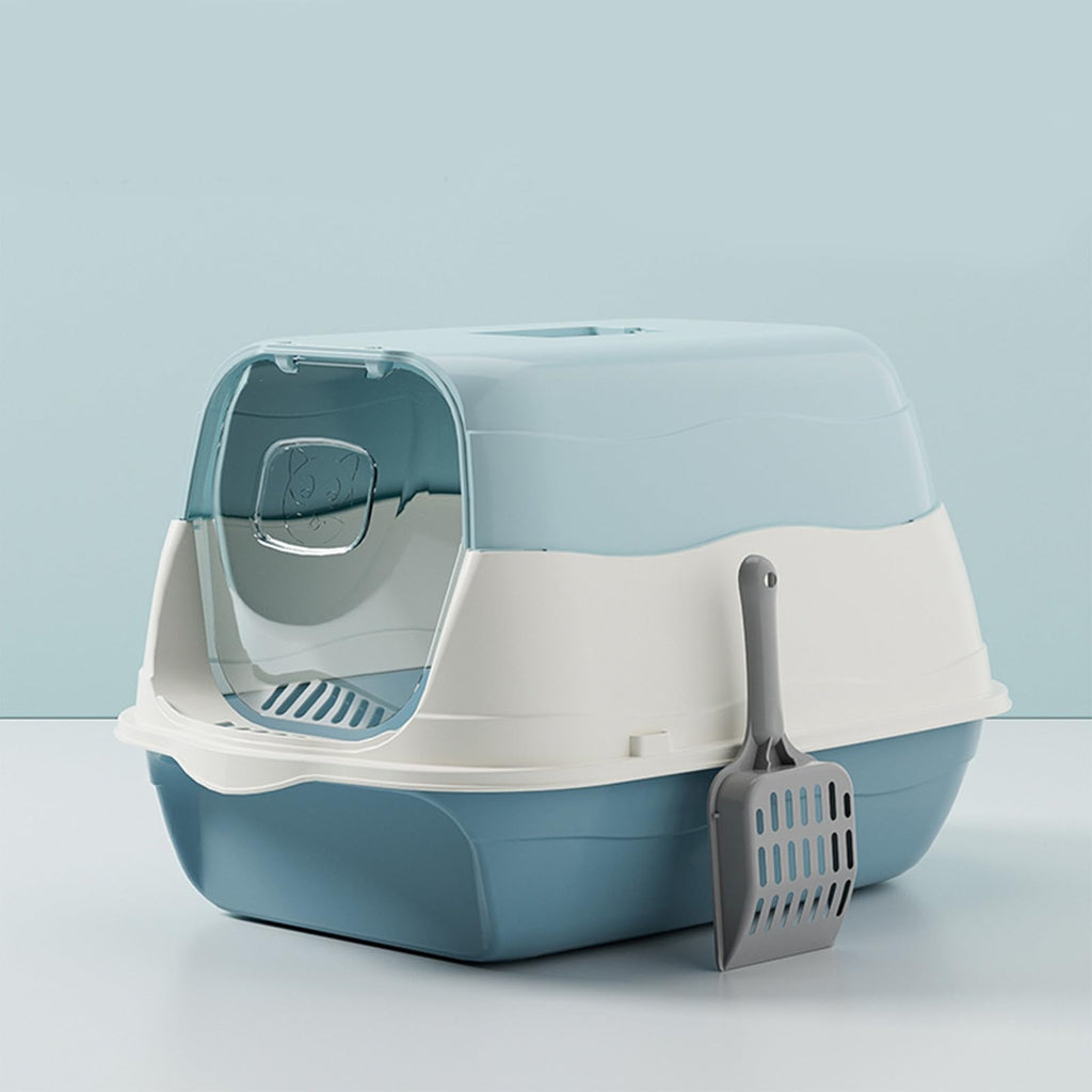 Enclosed Cat Litter Box with Lid and Scoop S9477