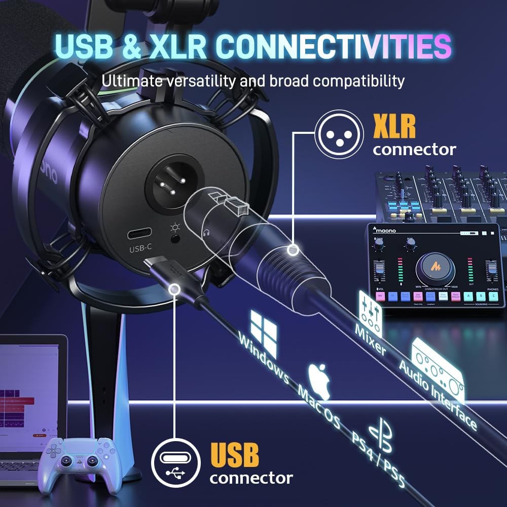 XLR USB Dynamic Microphone Kit Black M2712