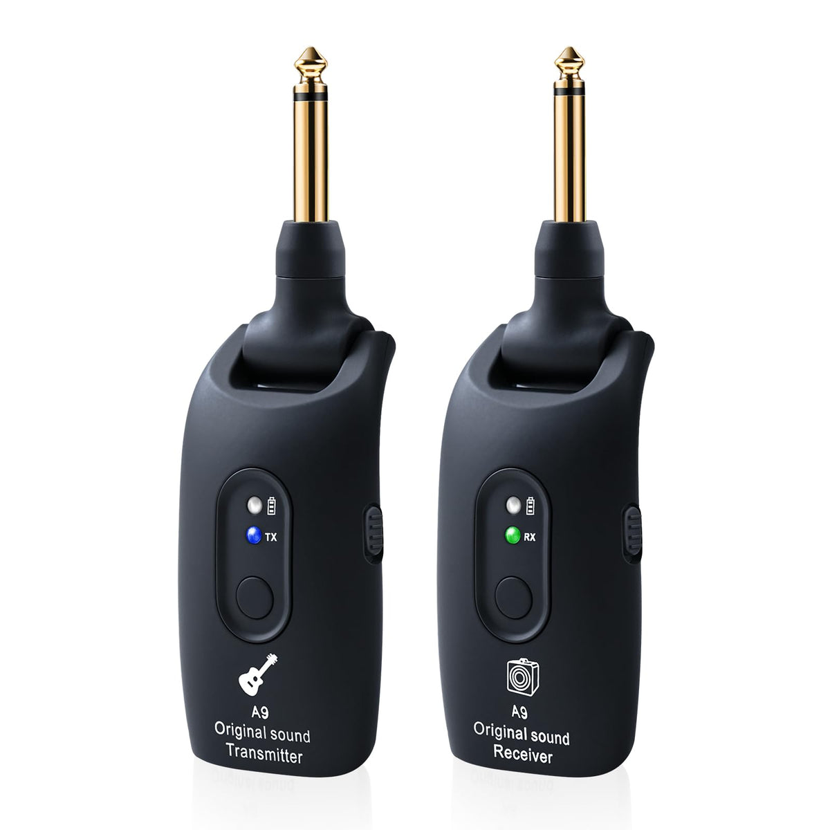 Wireless Guitar System 2.4GHz Transmitter and Receiver Black M8840