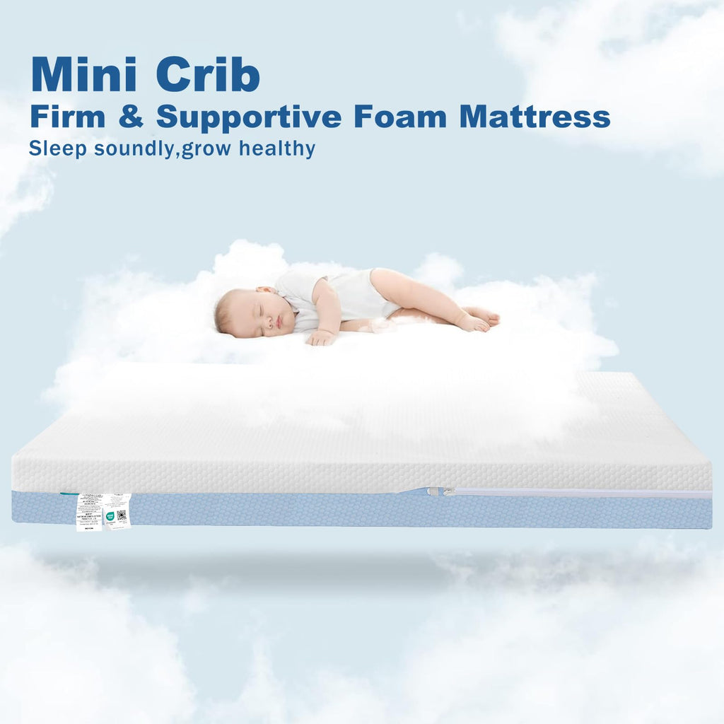 Mini Crib Mattress Dual-Sided Foam with Washable Cover V876