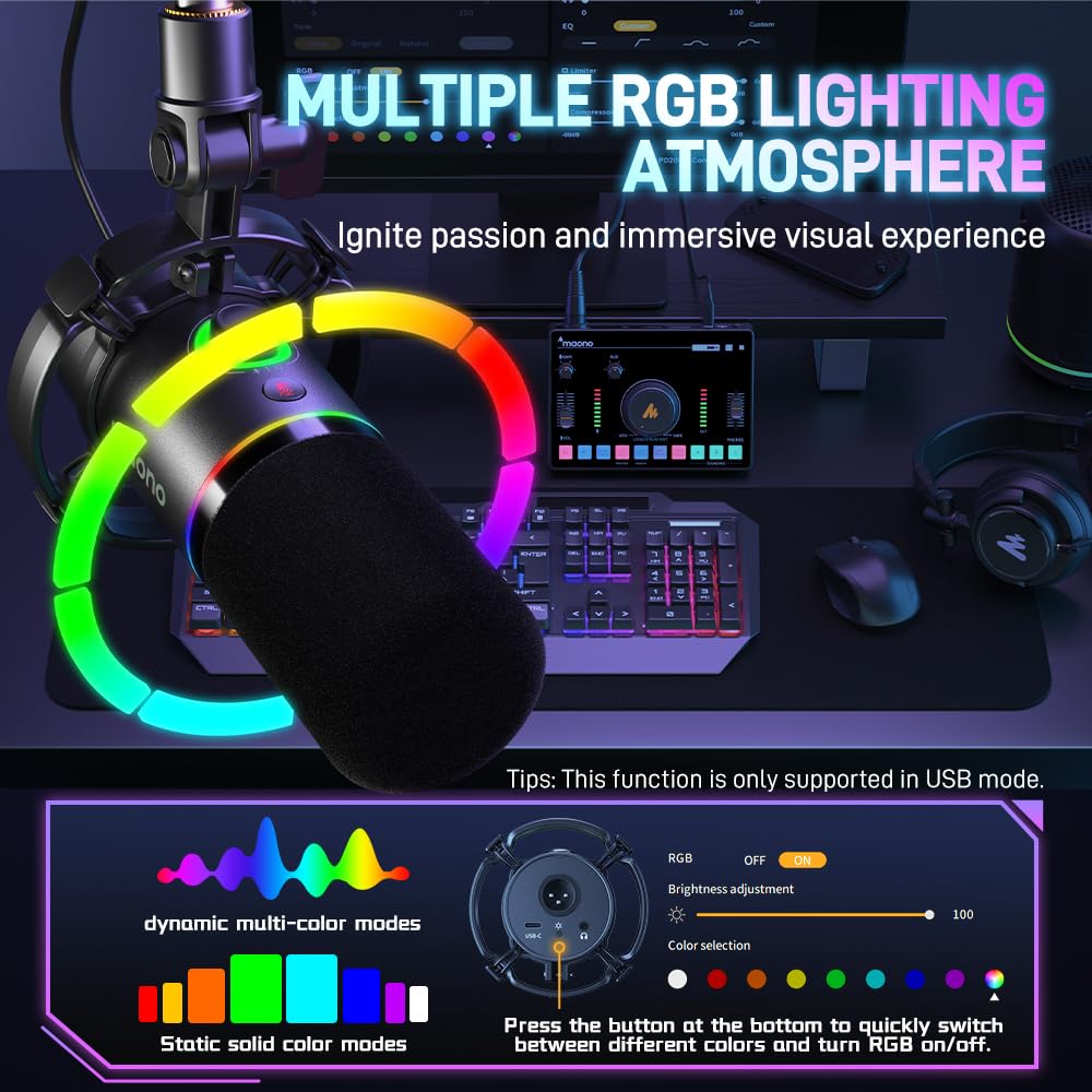 XLR USB Dynamic Microphone Kit Black M2712