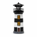 Solar Lighthouse Garden Light, Resin Outdoor Lighthouse Ornament with Rotating LED Beacon L126