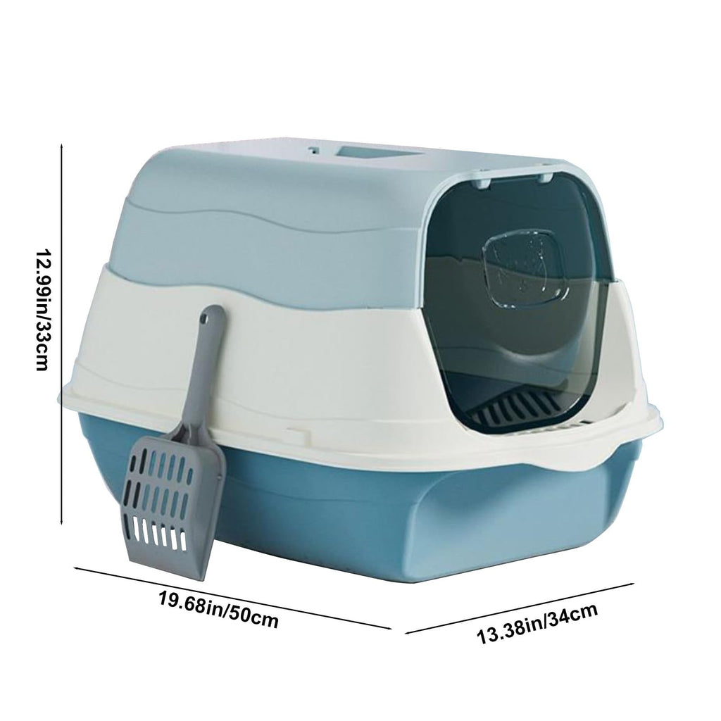Enclosed Cat Litter Box with Lid and Scoop S9477