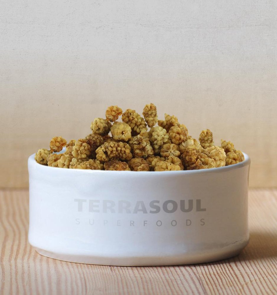 Organic Sun-dried White Mulberries, 2 Lbs (Pack of 2) F439413