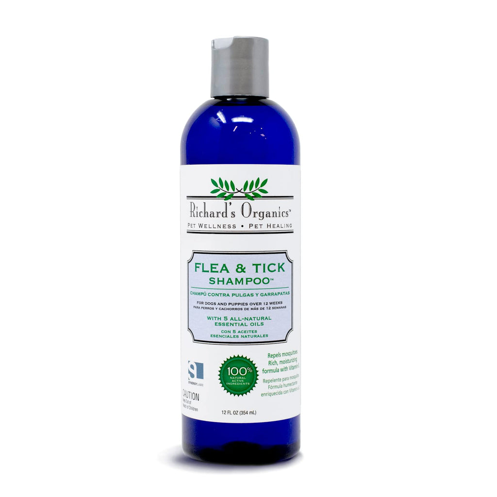 All-Natural Flea and Tick Shampoo for Dogs 12oz A9288