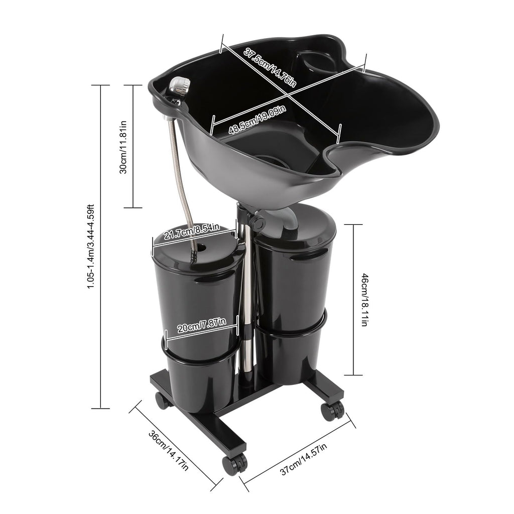 Portable Abs Shampoo Basin with 2 Water Buckets F642987