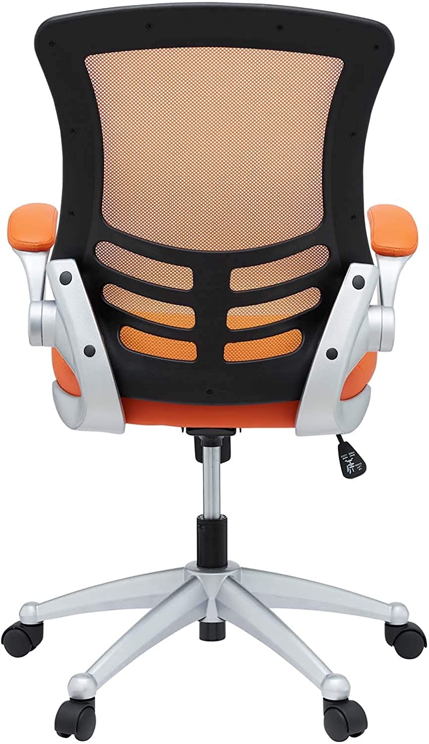 Orange Mesh Back Vinyl Seat Office Chair P524925