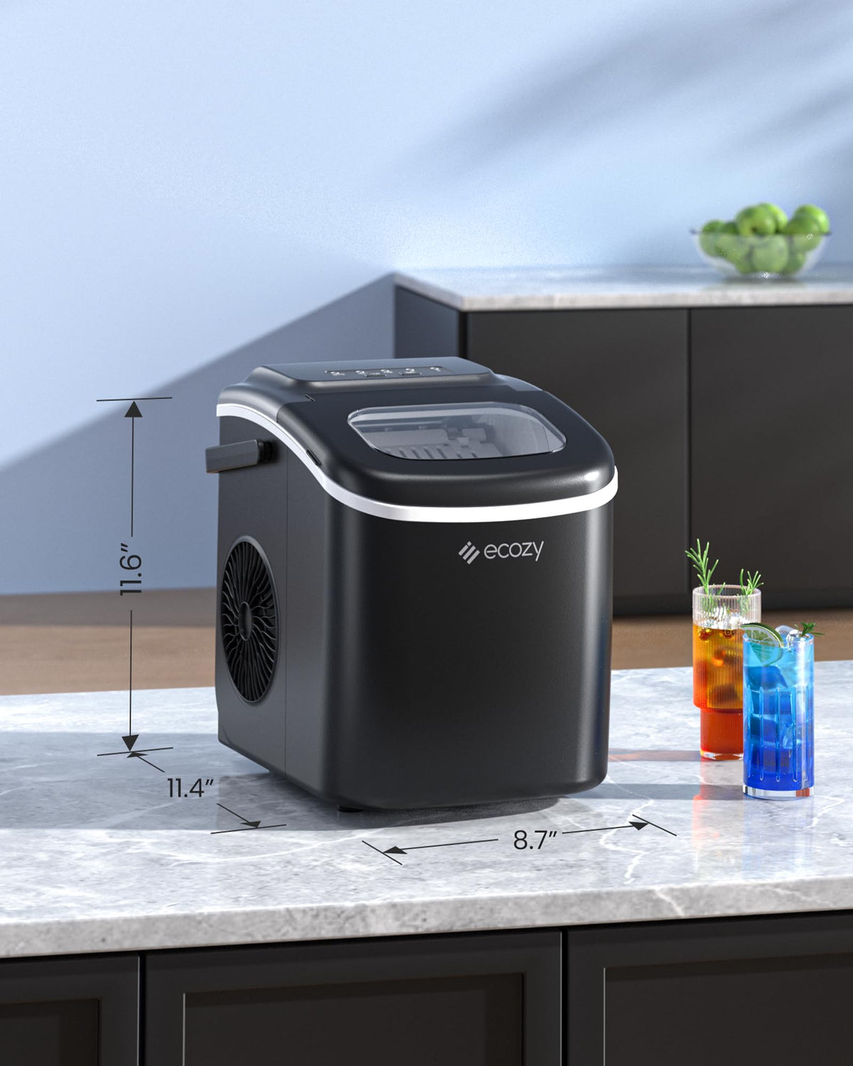 Countertop Ice Maker with Carry Handle, 26lbs/24Hrs N65507