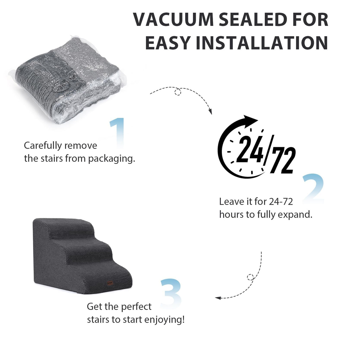 5-Step Non-Slip Dog Stairs with Tunnel D654