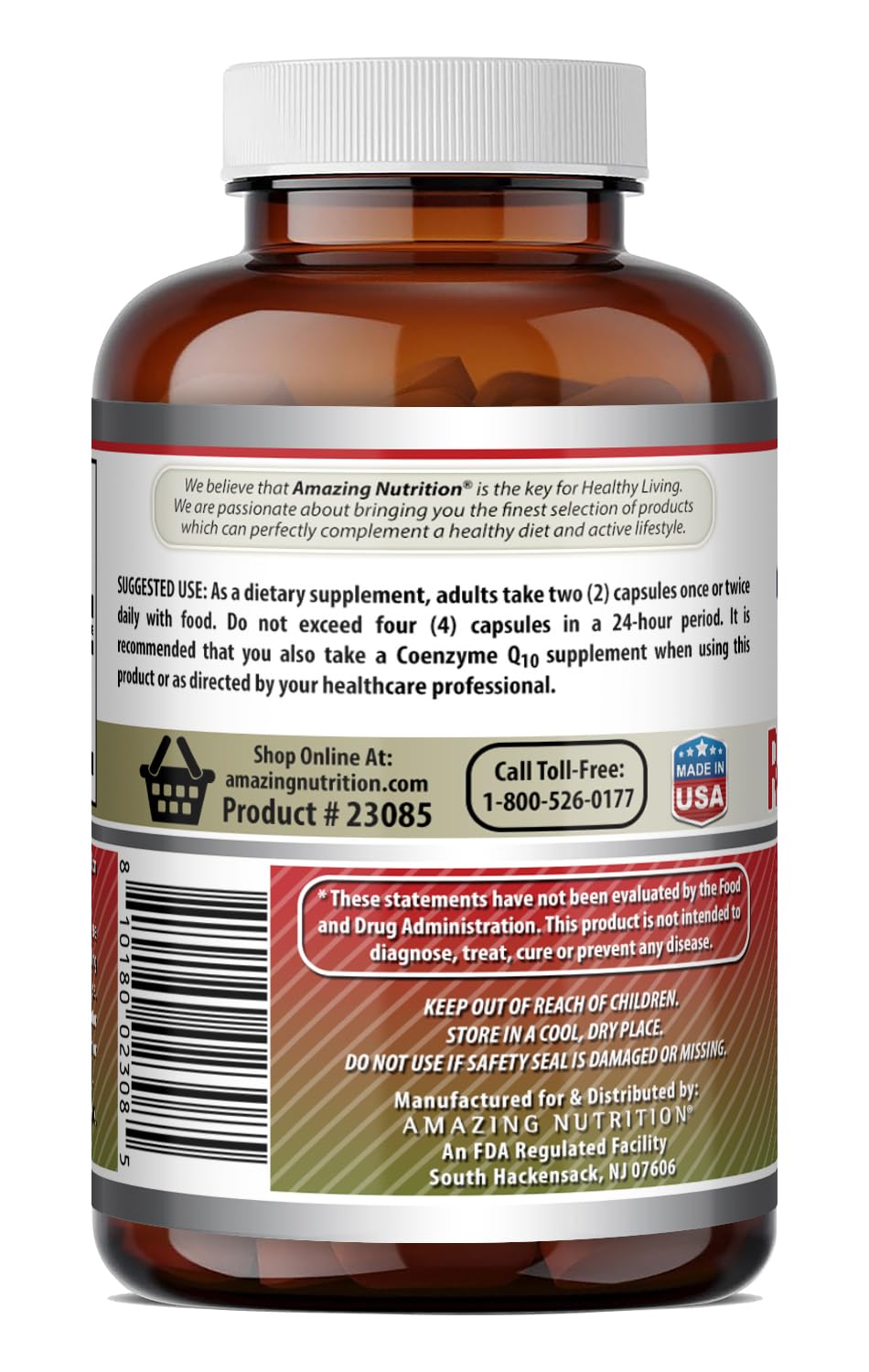 Red Yeast Rice 1200mg Capsules Supplement 120 Count 3 Pack U74080