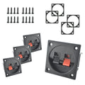 4 Pcs Speaker Box Terminal Cup with Sponge Cushion and Screws D5786