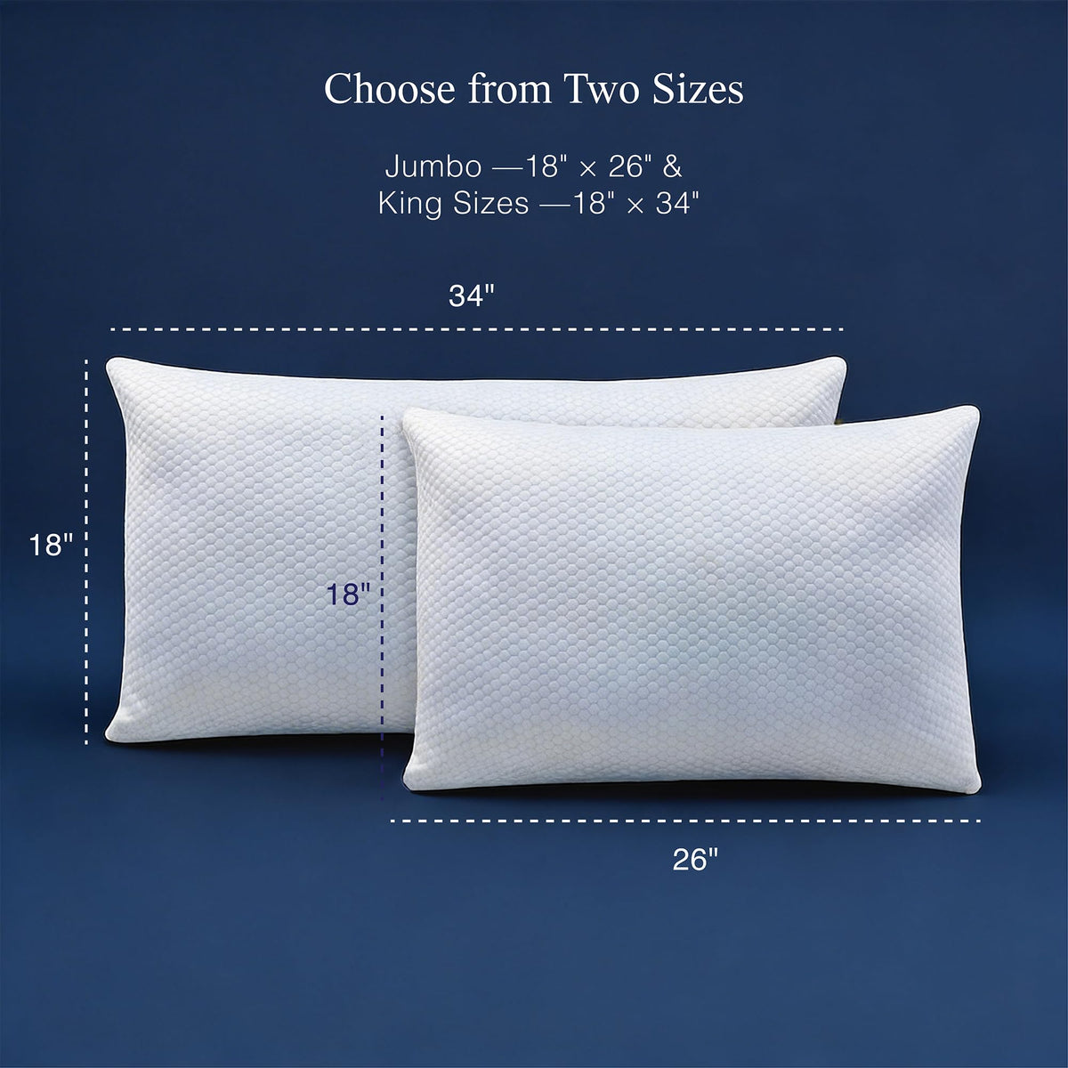 King Size Set of 2 Down Alternative Cooling Pillows R690