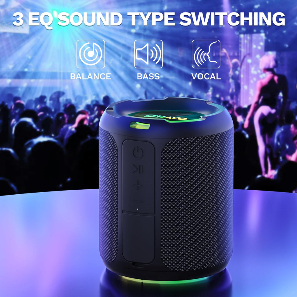 40W Wireless Portable Bluetooth Speaker with Lights, IPX7 Waterproof Q188073