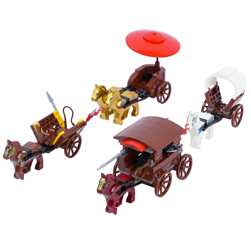 Medieval War Chariot Building Block Set with 12 Minifigures X751