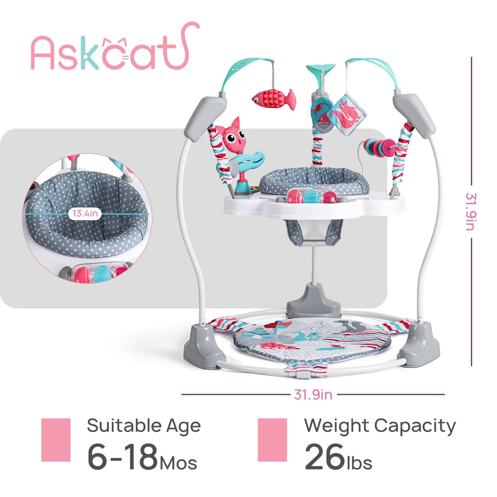 Baby Jumper Activity Center with Music & Lights, Pink U478