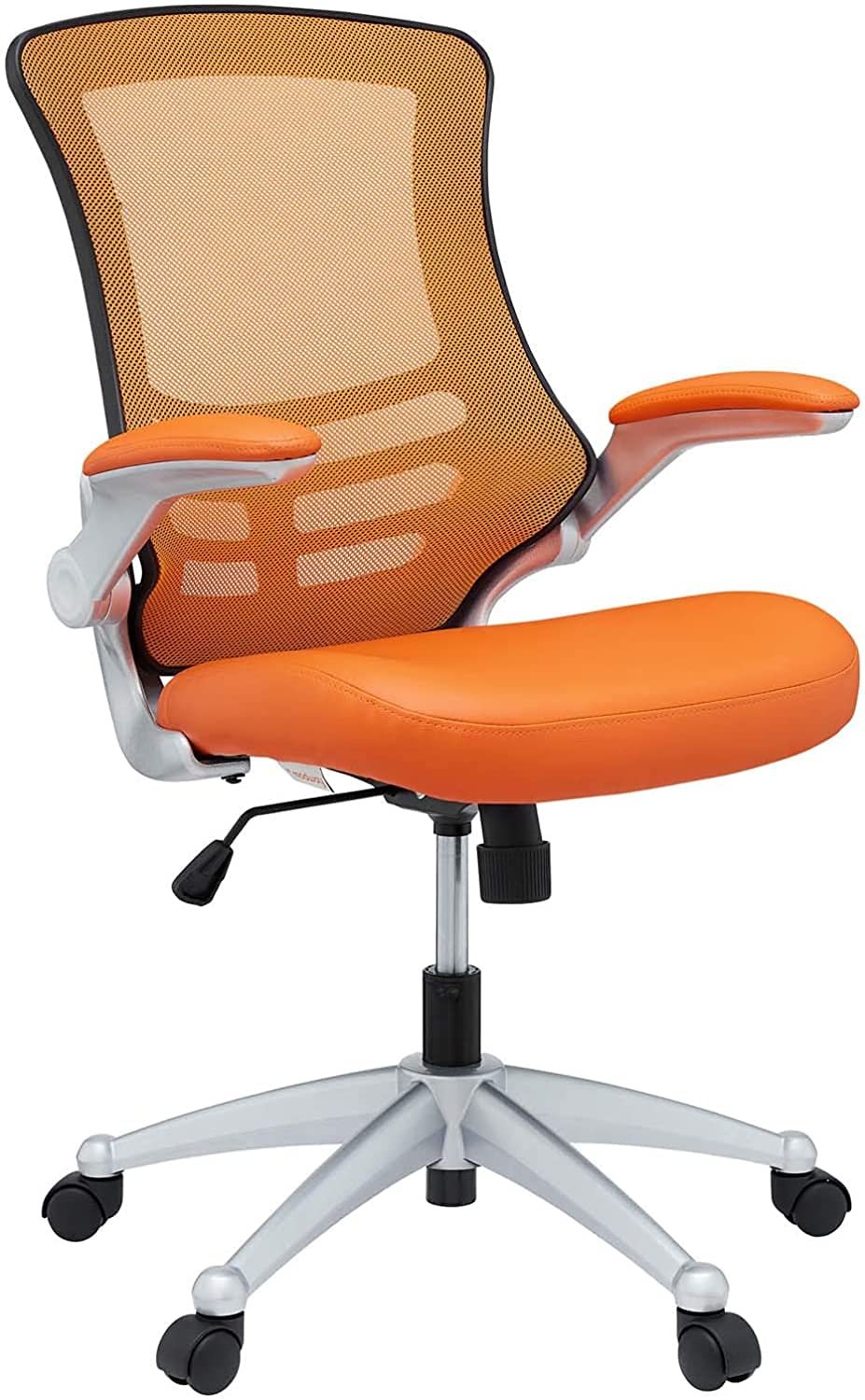 Orange Mesh Back Vinyl Seat Office Chair P524925