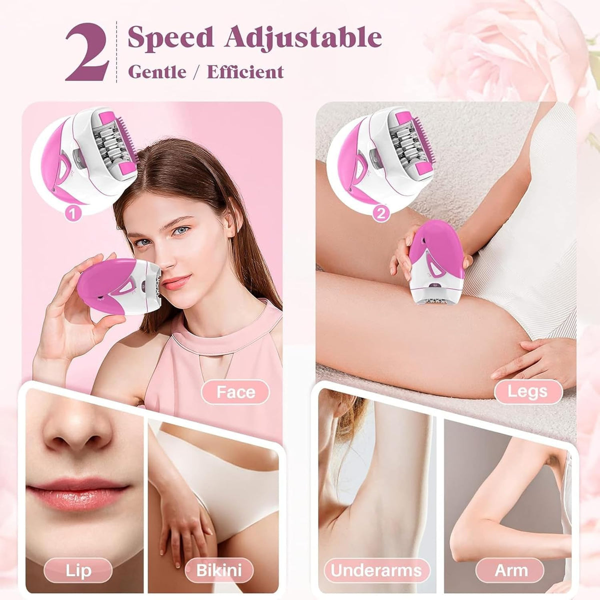Epilator for Women with 2 Speed & LED Light I3633