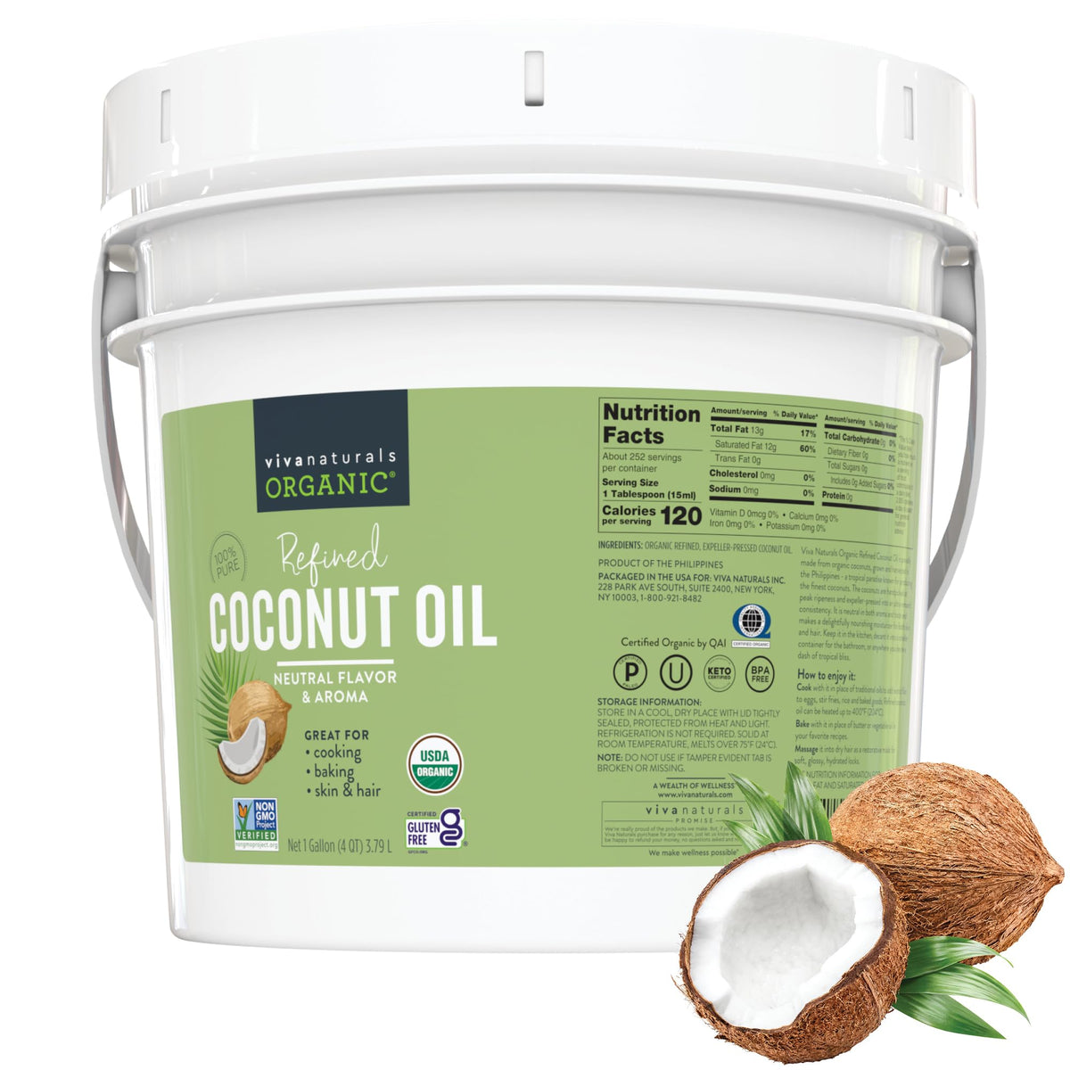 Organic Refined Coconut Oil 128 fl oz I17118