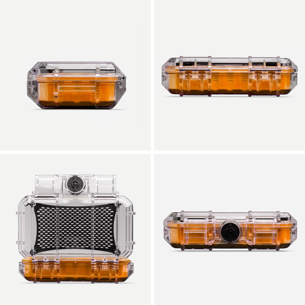 Clear Waterproof Dry Box Protective Case Colored Rubber Insert L949928